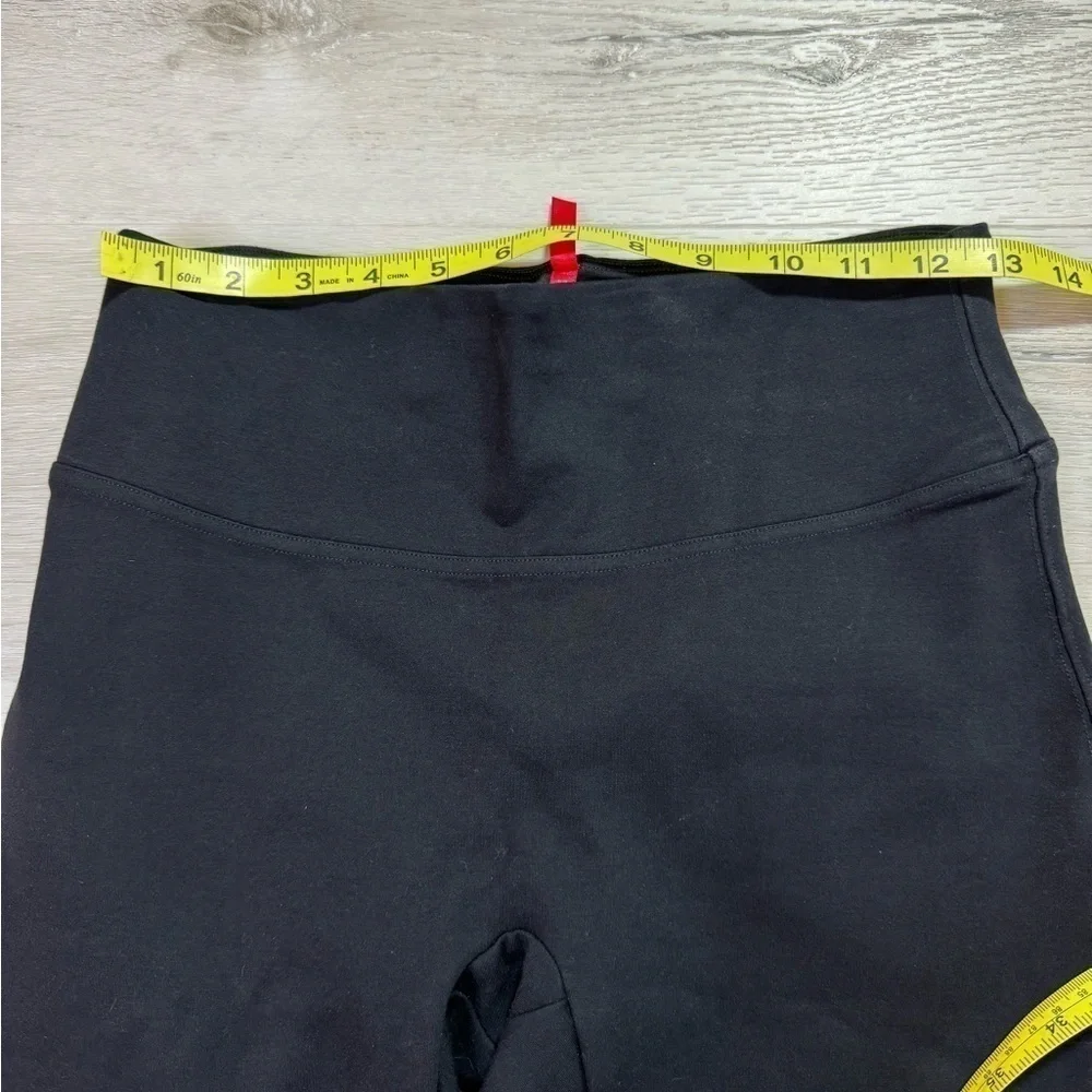 Spanx Ponte Notched Ankle Legging in black, Size Small